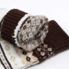 Otoño invierno adulto guantes calientes mujeres jacquard punto pantalla táctil lana plus fleece protección contra el frío guantes de dedo dividido Application Scenario